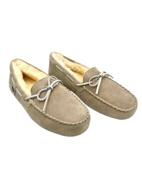 Australia Luxe Collective Prost Slippers 10 Beige Shearling Moccasin NWOB